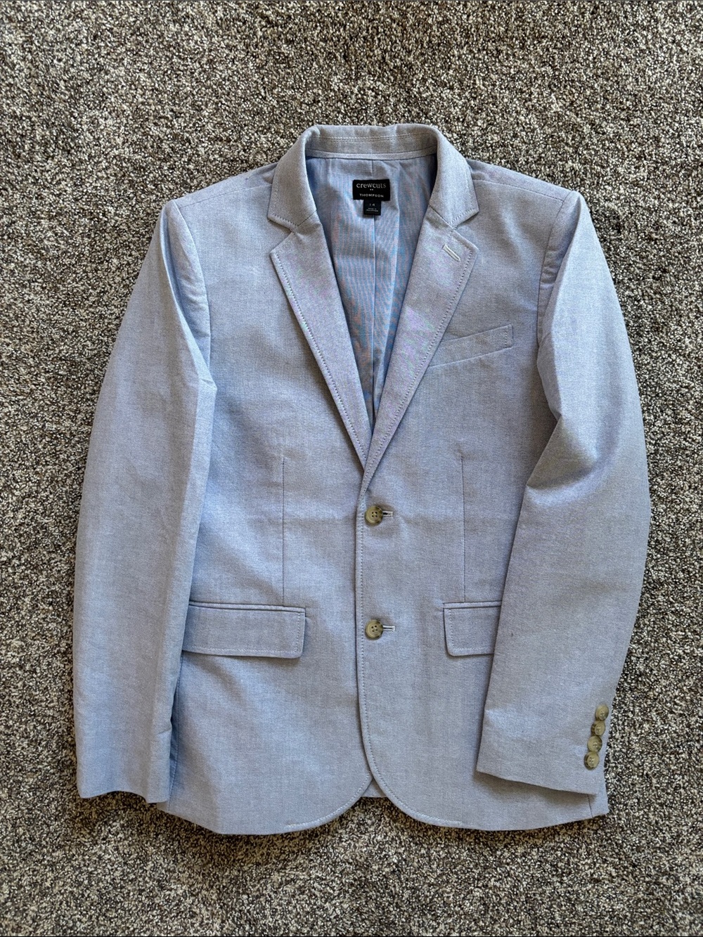 Crewcuts Thompson Light Blue Boys' Two-Button Blazer size 14
